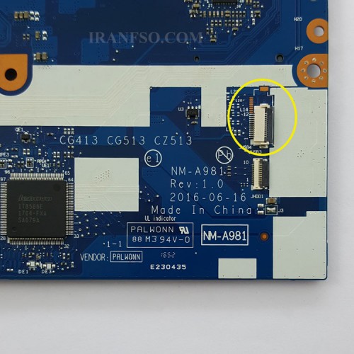 مادربرد لپ تاپ لنوو IP310-15_IP510_I7-7_NM-A981_CG413_CG513_CZ513_4G-2G گرافیک دار سوکت ریز