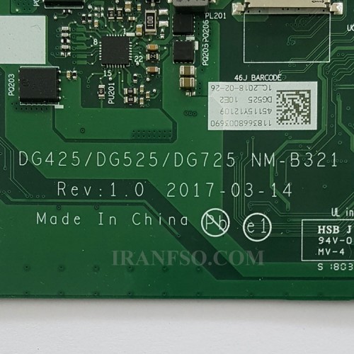 مادربرد لپ تاپ لنوو IdeaPad 320-14_CPU-AMD-E2_DG425 DG525 DG725_NM-B321 بدون گرافیک