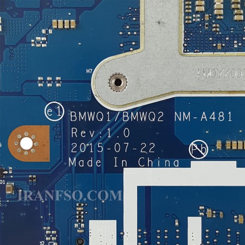مادربرد لپ تاپ لنوو IP300-15ISK_I7-6_BMWQ1_BMWQ2_NM-A481_VGA-2GB گرافیک دار-CPU حرارت دیده