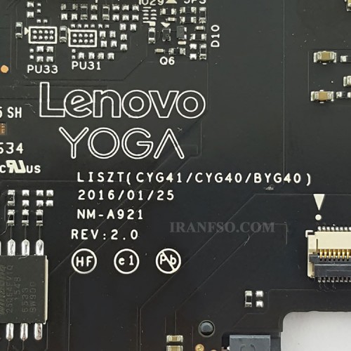 مادربرد لپ تاپ لنوو ThinkPad Yoga 900-13_CPU-I7-6_LIZST_CYG41_CYG40_BYG40_NM-A921 بدون گرافیک