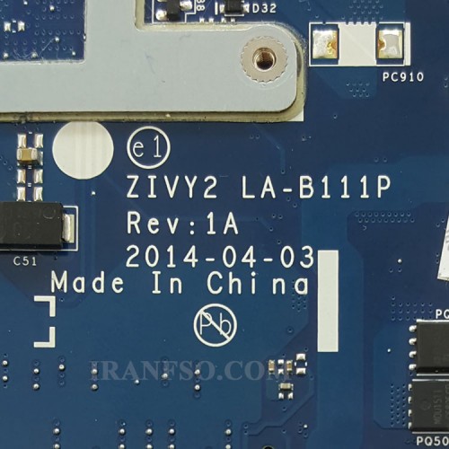 مادربرد لپ تاپ لنوو IdeaPad Y70-70 CPU-I7-4_ZIVY2_LA-B111P_GTX860M 2GB گرافیک دار