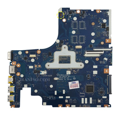 مادربرد لپ تاپ لنوو IP500-15ISK_I5-6_LA-C851P_3D WEB_R7-M360_PM2GM مشابه Z51-70-سی پی یو حرارت دیده
