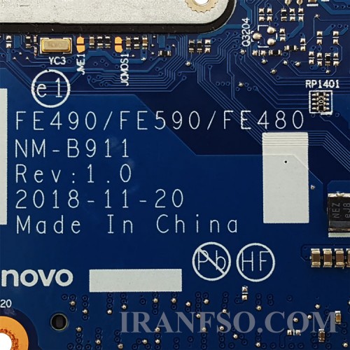 مادربرد لپ تاپ لنوو ThinkPad E590 CPU-I5-8_FE590_NM-B911_VGA-1GB گرافیک دار