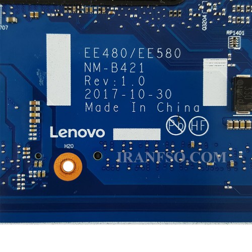 مادربرد لپ تاپ لنوو Thinkpad E480-E580 CPU-I5-8250_EE480-EE580_NM-B421_VGA-2GB گرافیک دار