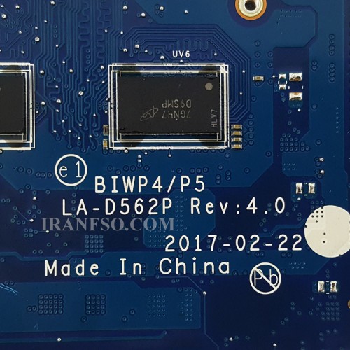 مادربرد لپ تاپ لنوو IdeaPad 110-15ISK CPU-I5-7200U_BIWP4-P5_LA-D562P_Ram-4GB گرافیک دار