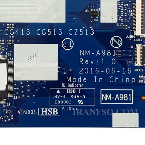 مادربرد لپ تاپ لنوو IdeaPad 310-15IKB_IP510-15_CPU-I5-7_NM-A981_RAM-4G_PM2GM گرافیک دار سوکت بزرگ-تعمیری