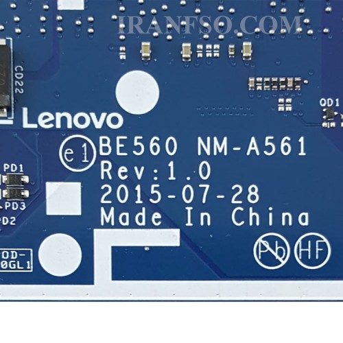مادربرد لپ تاپ لنوو ThinkPad E560 CPU-I5-6200U_BE560_NM-A561 گرافیک اینتلی