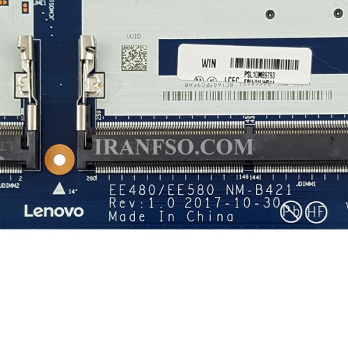 مادربرد لپ تاپ لنوو Thinkpad E480-E580 CPU-I5-8250U_EE480-EE580_NM-B421 گرافیک اینتلی