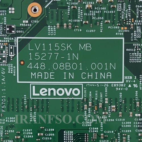 مادربرد لپ تاپ لنوو IdeaPad V110-15ISK CPU-I3-6_LV115SK MB_15277-1N_448-08B01-0011N_RAM-4GB گرافیک اینتلی