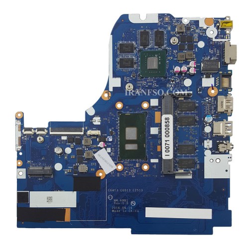 مادربرد لپ تاپ لنوو IP310_IP510-15IKB_I5-7200U_CG413-CG513-CZ513_NM-A981_4GB-4GB گرافیک دار سوکت بزرگ