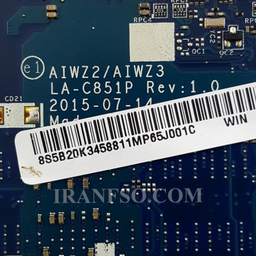 مادربرد لپ تاپ لنوو IP500-15ISK I5-6200_AIWZ2-AIWZ3_LA-C851P_2GB_3D Web R7-M360 گرافیک دار-مشابه Z51-70 تعمیری