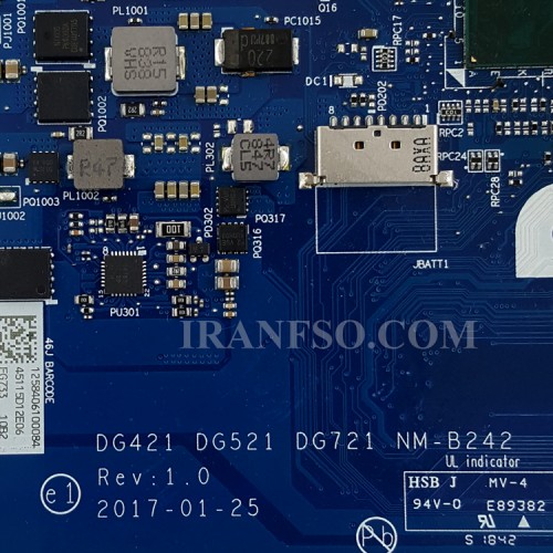 مادربرد لپ تاپ لنوو IdeaPad 320 CPU-I7-6_DG421-DG521-DG721_NM-B242_PM2GM_RAM-4GB