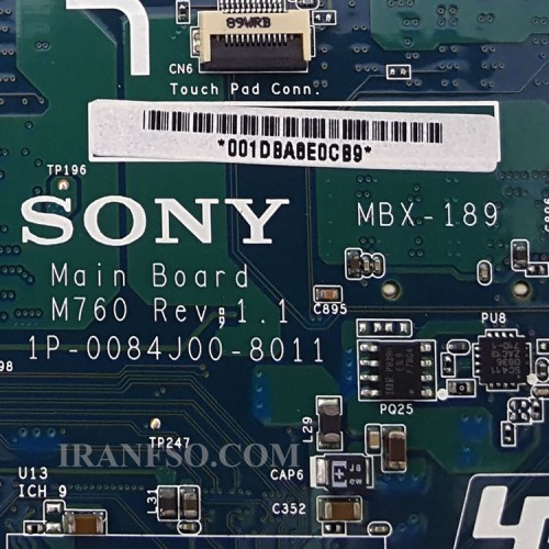 مادربرد لپ تاپ سونی VGN-FW MBX-189_1P 256MB گرافیک دار