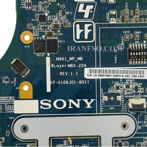 مادربرد لپ تاپ سونی VPCEA_M961_1P-0106J01-8011_MBX-224 VGA-512MB گرافیک دار-سوکت درشت تعمیری