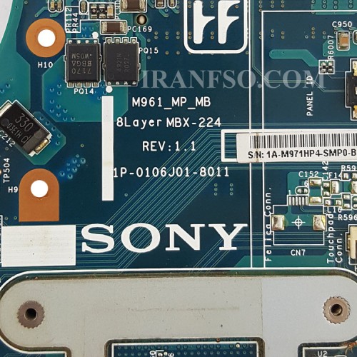 مادربرد لپ تاپ سونی VPCEB HM55_M961_MBX-224_VGA-512MB گرافیک دار-سوکت درشت تعمیری