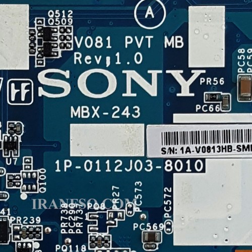 مادربرد لپ تاپ سونی VPCF2 HM65_MBX-243_V081_1P-0112J03-8010_3D Support_VGA-1GB گرافیک دار