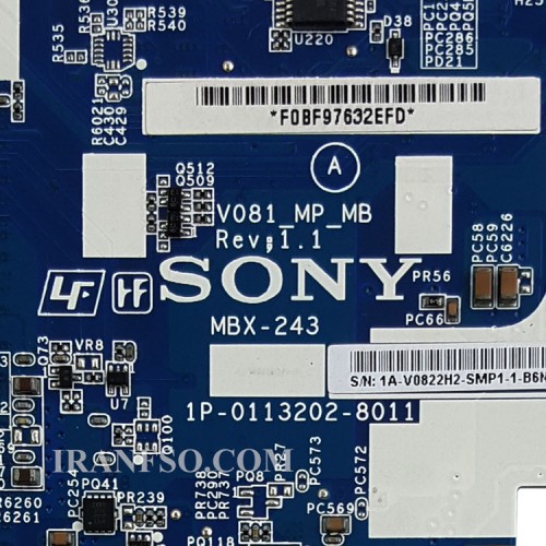مادربرد لپ تاپ سونی VPCF2 HM65_MBX-243_V081_1P-0113202-8011_3D Support_VGA-2GB گرافیک دار
