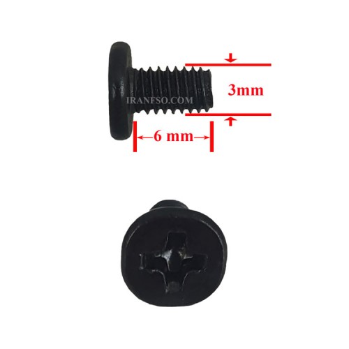 پیچ هارد M3x6 پک 10 عددی