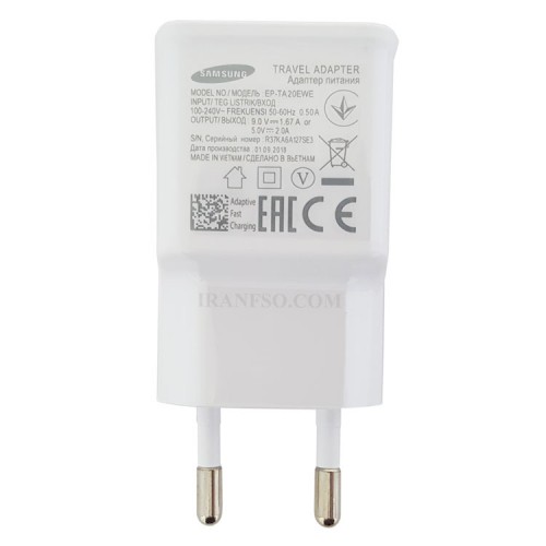 آداپتور تبلت و موبایل سامسونگ 5V 2A Fast USB To Type C با پک به همراه کابل