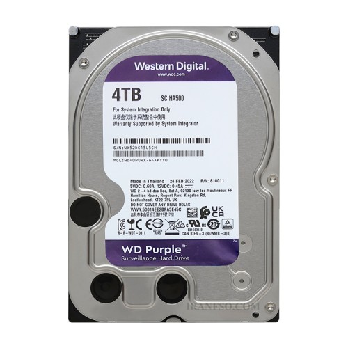 هارد HDD پی سی وسترن WD Purple 4TB Sata شش ماه گارانتی