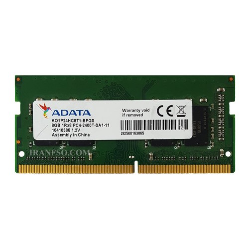 رم لپ تاپ 8 گیگ Adata DDR4-2400 MHz 1.2V یک سال گارانتی