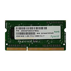 رم لپ تاپ 4 گیگ Apacer DDR3-PC3L-1600-12800 MHZ 1.35V