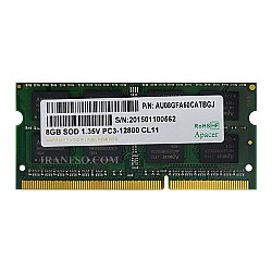 رم لپ تاپ 8 گیگ Apacer DDR3-PC3L-1600-12800 MHZ 1.35V یک سال گارانتی