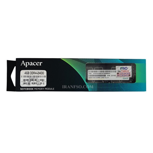 رم لپ تاپ 4 گیگ Apacer DDR4-2400 MHZ 1.2V