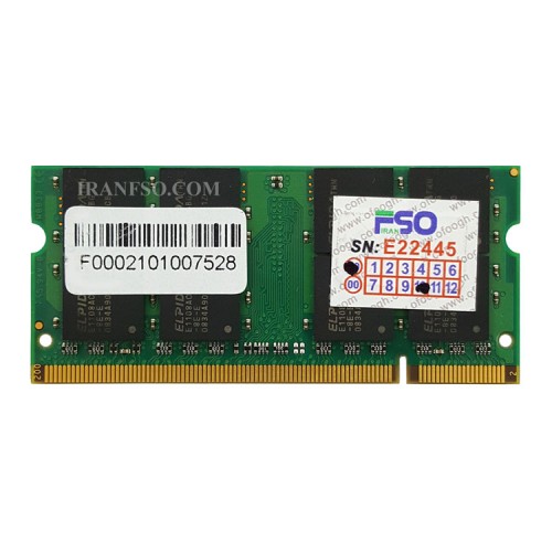 رم لپ تاپ 2 گیگ Crucial DDR2-800-6400 MHZ 1.8V سه ماه گارانتی