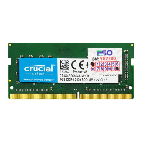 رم لپ تاپ 4 گیگ Crucial DDR4-2400 MHZ 1.2V