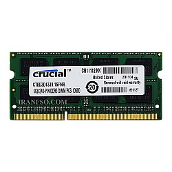 رم لپ تاپ 8 گیگ Crucial DDR3-1333-10600 MHZ 1.5V شش ماه گارانتی