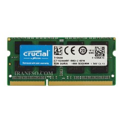 رم لپ تاپ 8 گیگ Crucial DDR3-PC3L-1866-14900 MHZ 1.35V شش ماه گارانتی