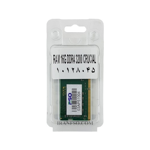 رم لپ تاپ 16 گیگ Crucial DDR4-3200 MHz 1.2V یک سال گارانتی