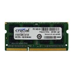 رم لپ تاپ 4 گیگ Crucial DDR3-PC3L-1333-10600 MHZ 1.35V یکسال گارانتی