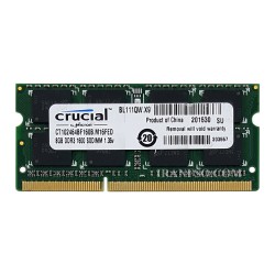 رم لپ تاپ 8 گیگ Crucial DDR3-PC3L 1600-12800 MHz 1.35V یک سال گارانتی