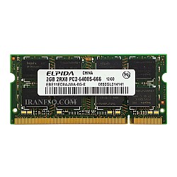 رم لپ تاپ 2 گیگ Elpida DDR2-800-6400 MHZ 1.8V سه ماه گارانتی