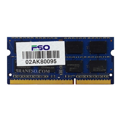 رم لپ تاپ 4 گیگ Elpida DDR3 1333-10600 MHz 1.5V یک سال گارانتی