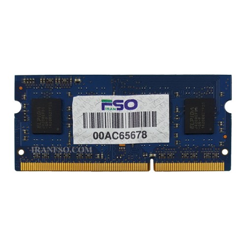 رم لپ تاپ 4 گیگ Elpida DDR3-PC3L-1600-12800 MHZ 1.35V شش ماه گارانتی