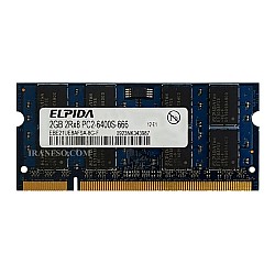 رم لپ تاپ 2 گیگ Elpida DDR2-800-6400 MHZ 1.8V یک ماه گارانتی