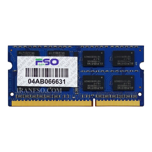 رم لپ تاپ 2 گیگ Elpida DDR3-8500-1066 MHz 1.5V سه ماه گارانتی