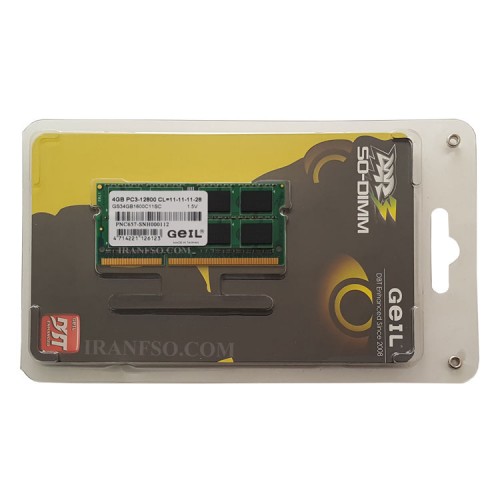 رم لپ تاپ 4 گیگ Geil DDR3-1600-12800MHZ 1.5V