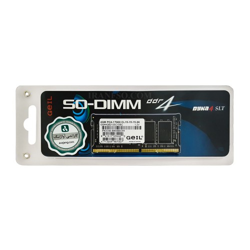 رم لپ تاپ 4 گیگ Geil DDR4-2133-MHZ 1.2V گارانتی آواژنگ