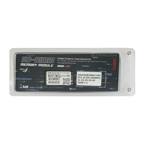 رم لپ تاپ 16 گیگ Geil DDR4-2666 MHZ 1.35V