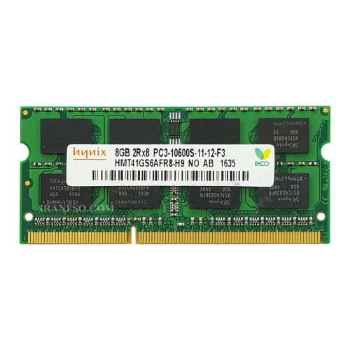 رم لپ تاپ 8 گیگ Hynix DDR3-1333-10600 MHZ 1.5V یک سال گارانتی
