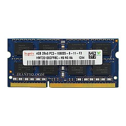رم لپ تاپ 4 گیگ Hynix DDR3-1333-10600 MHZ 1.5V شش ماه گارانتی