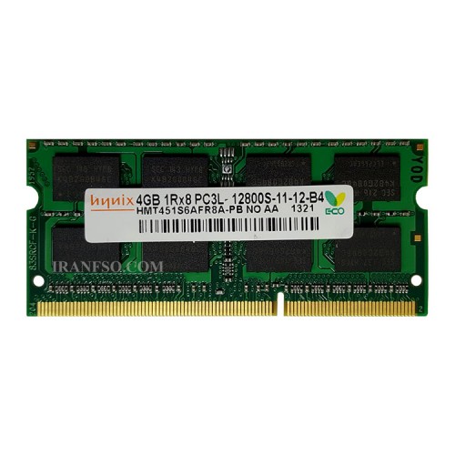 رم لپ تاپ 4 گیگ Hynix DDR3-PC3L-1600-12800 MHZ 1.35V یک سال گارانتی