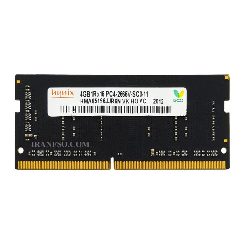رم لپ تاپ 4 گیگ Hynix DDR4-2666 MHZ 1.2V یک سال گارانتی