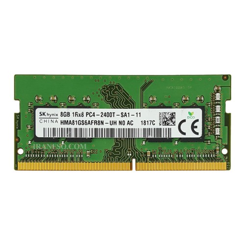 رم لپ تاپ 8 گیگ Hynix DDR4-2400 MHZ 1.2V شش ماه گارانتی