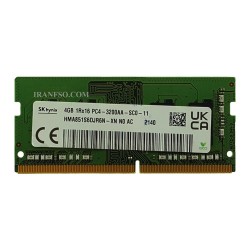 رم لپ تاپ 4 گیگ Hynix DDR4-3200 MHZ 1.2V شش ماه گارانتی