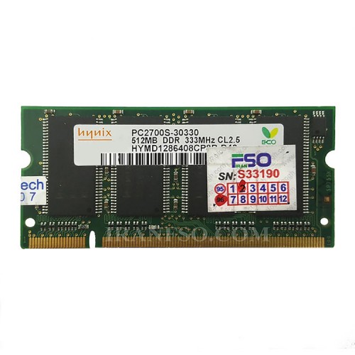 رم لپ تاپ 512 مگابایت Hynix DDR1-333-2700 MHZ 1.5V